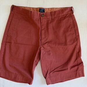 J. Crew Gramercy Men's Brick Red Flat Front Shorts